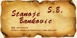Stanoje Banković vizit kartica